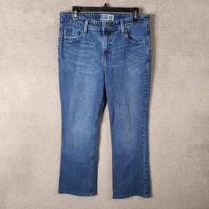 Levis Jeans Womens 12 Short‎ Blue Mid Rise Bootcut Y2K Dark Wash Signature Denim